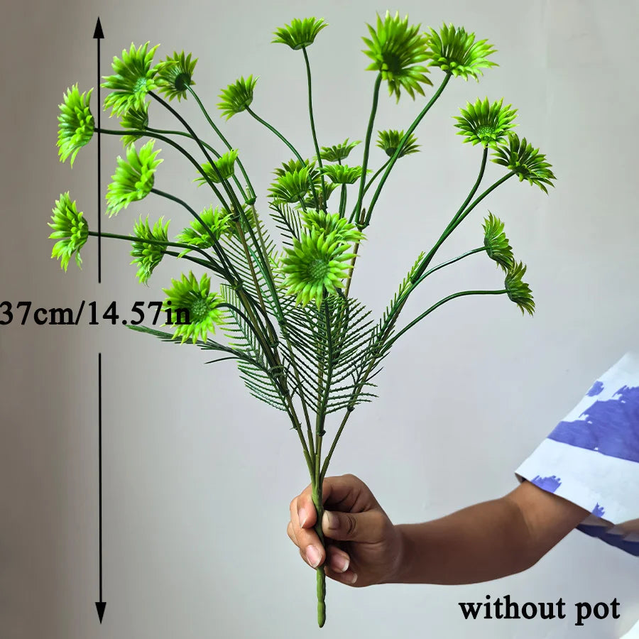 Dlight Decor 37cm Eucalyptus Money Plant Branch for Home and Garden Decor 37cm