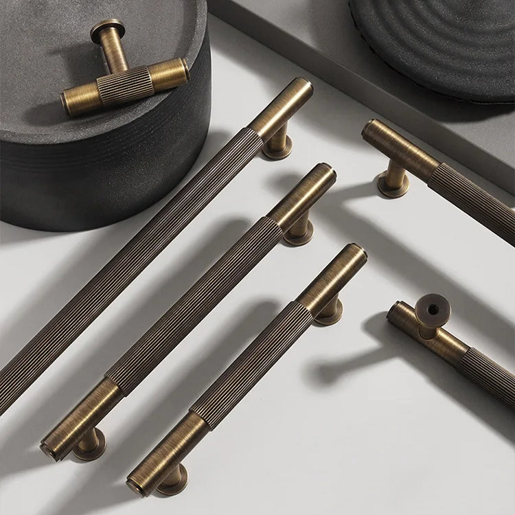 Antique Brass Furniture Handles – Bronze Plated Cabinet Pulls and Wardrobe Bar Knobs Handles
