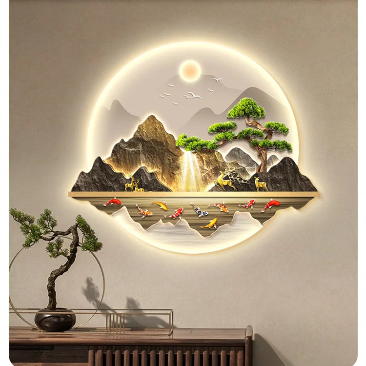 Dlight Decor Wealth Landscape Wall Lamp Mural Wall Art