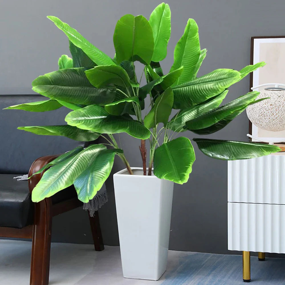 Dlight Decor 78cm Tall Tropical Monstera Plant with Banana Leaves