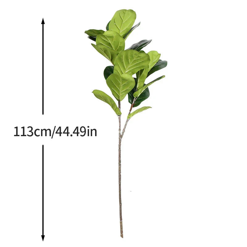 Dlight Decor 113cm Tropical Ficus Tree with Rubber Style Leaves