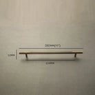 Solid Bronze Cabinet Handles – Antique Brass Wardrobe Bars and Drawer Pulls (20mm-500mm) 280mm Handles