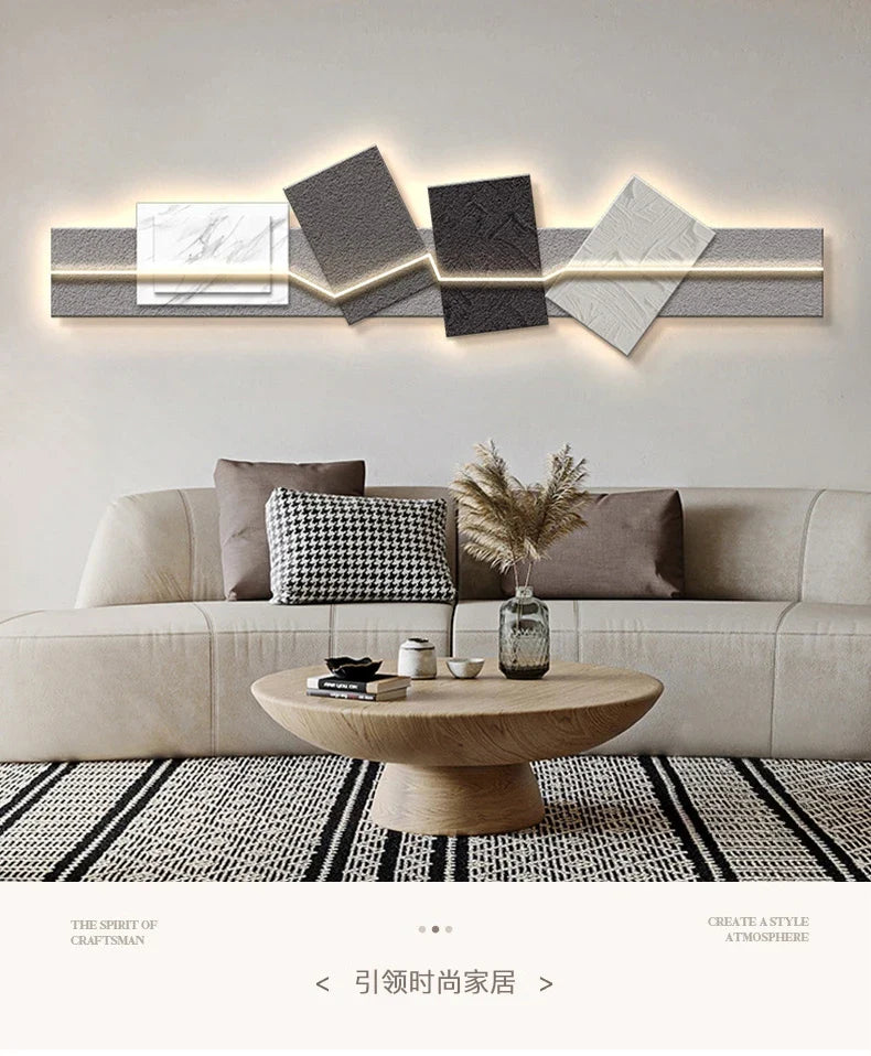 Dlight Decor Artistic Wood Crystal Wall Glow Light Wall Art