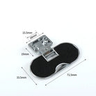 Modern Black and Red Leather Cabinet Handle – Sleek Zinc Alloy Drawer Pulls for Wardrobes and Cupboards (96mm/128mm)