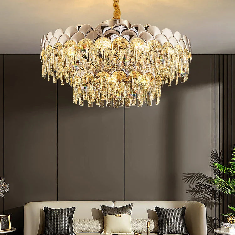 New Design Modern Luxury Golden Chandelier - Opulent Illumination For Bedrooms Halls And Dining
