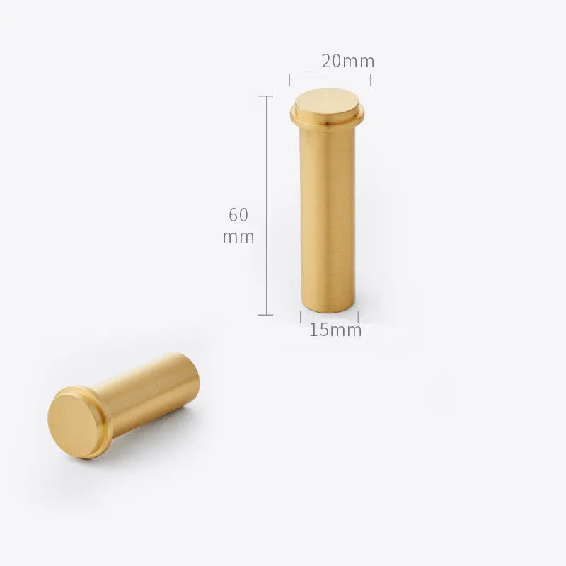 2pcs Simple Brass Wall Hooks – Gold Coat Key and Bag Holders for Home Storage A7 wall Hook