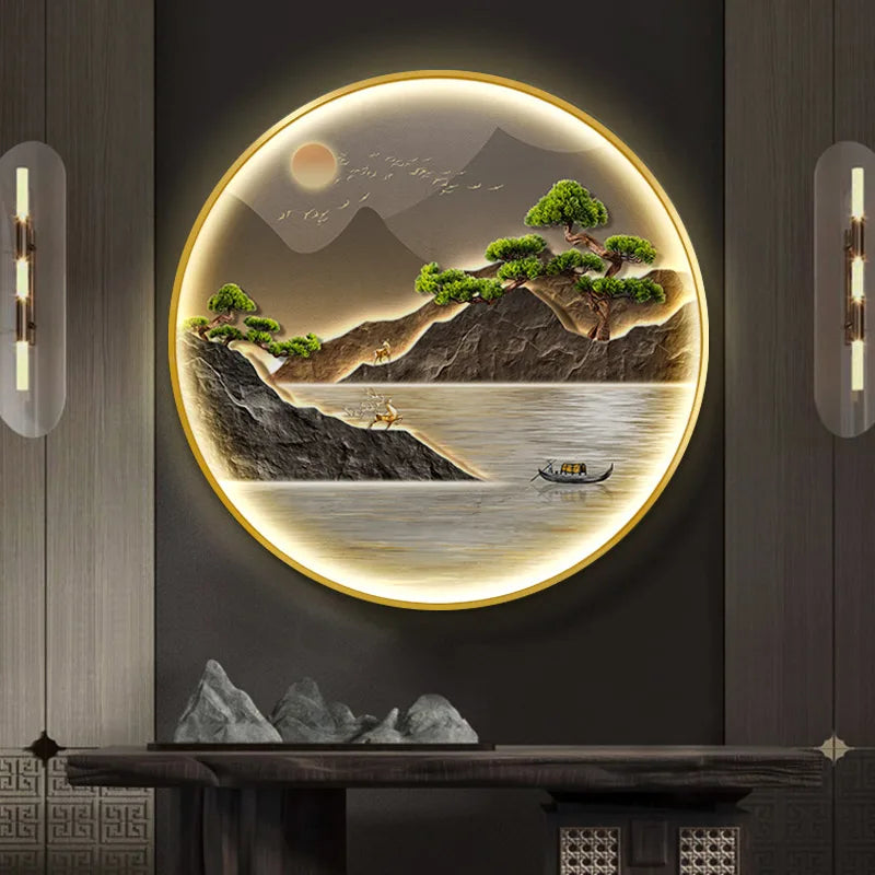 Dlight Decor Luxury Glow Round Wall Light for Interiors Wall Art