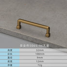 Modern European Gold and Gray Cabinet Handles - Zinc Alloy Drawer Knobs and Door Pulls for Furniture Coffee 96mm Handles