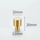 Modern Simple Solid Brass Cabinet Knobs – Wardrobe Handles and Kitchen Pulls 17 Knobs