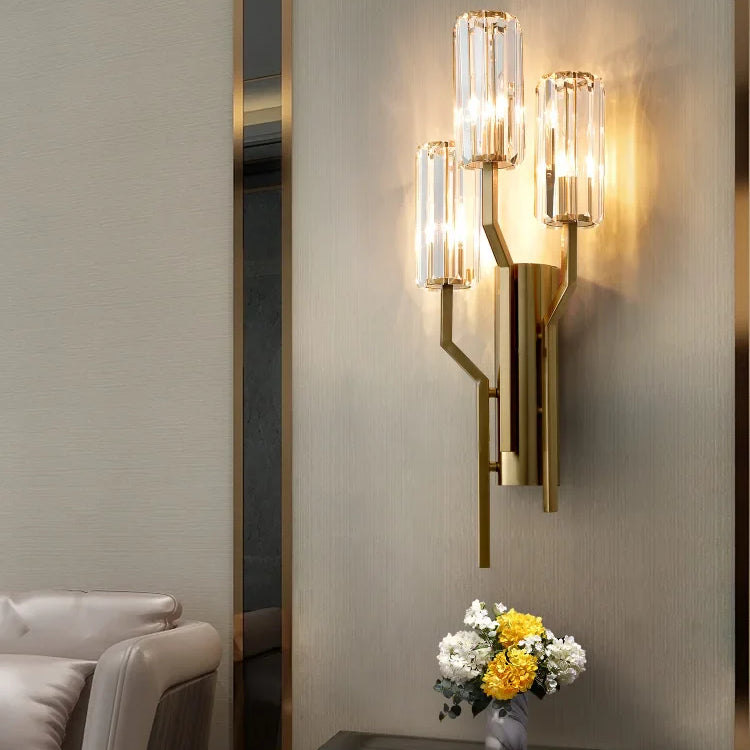 Aurora - Living Room Light Luxury Wall Crystal Tv Background Modern Minimalist Decorative Led Lamps