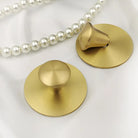 Single Hole Brass Knobs with Round Mat – Gold Cabinet and Drawer Pulls for Furniture (21mm/25mm) Knob