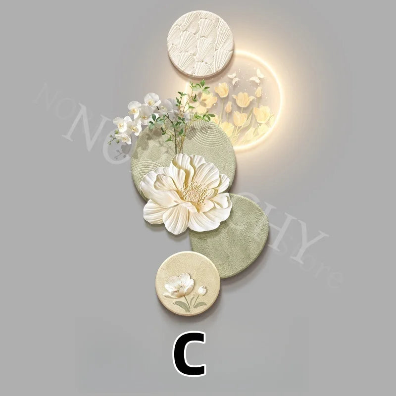Dlight Decor Butterfly Mural Light for Entrance Walls C / 120X60CM / warm light Wall Art