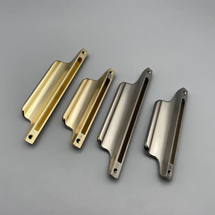 Luxury Zinc Alloy Curved Cabinet Handles - Modern Drawer Pulls for Wardrobes and Shoe Cabinets Handles