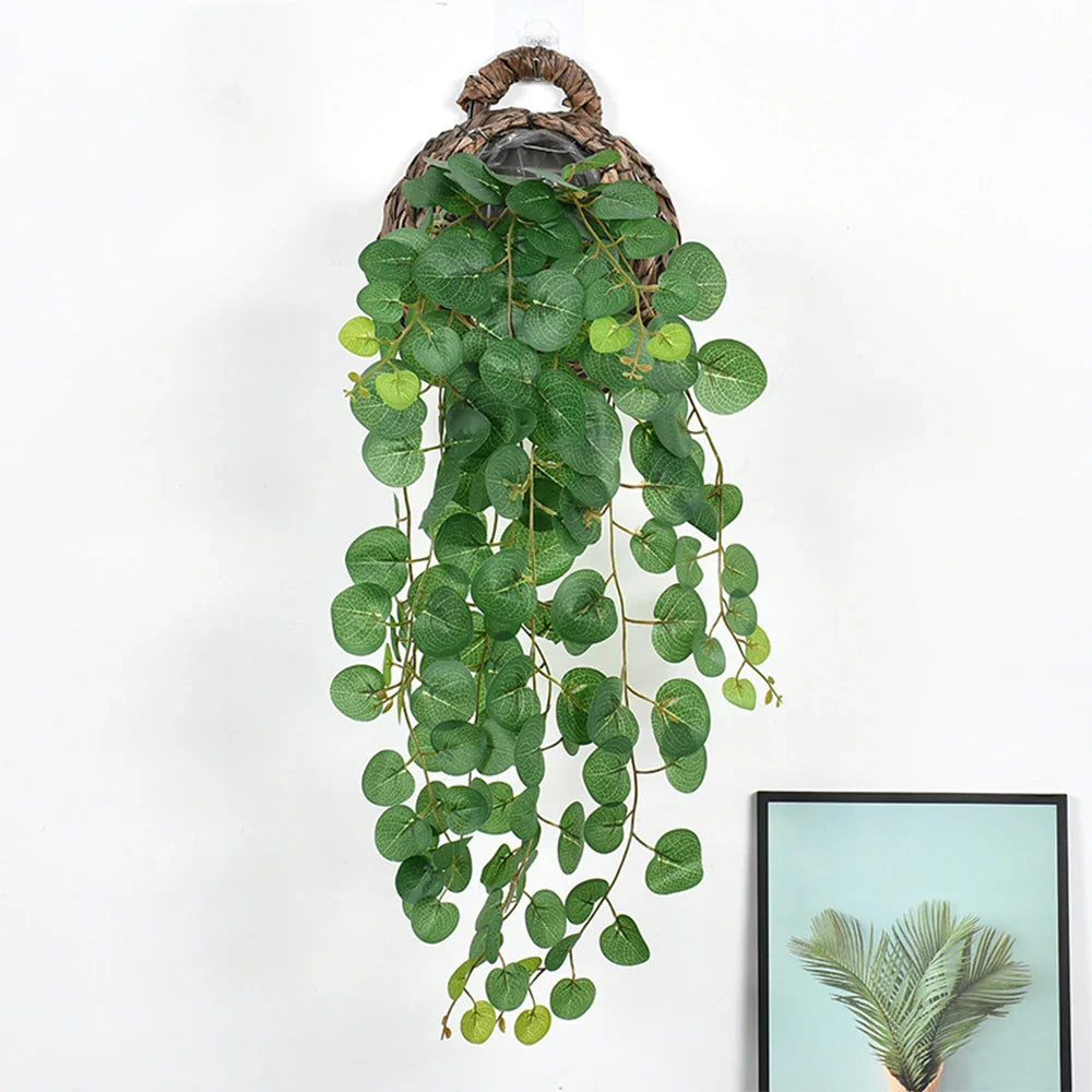 Dlight Decor 64cm Hanging Eucalyptus Vine with Apple Leaves