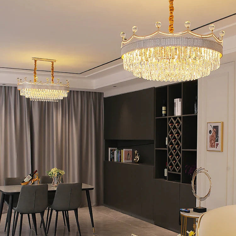Living Room Chandelier - Light Luxury Crystal Elegance For Modern Dining And Bedroom Ambiance