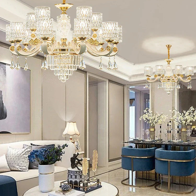 Elegant European Style Crystal Chandelier - A Light Luxury Atmosphere Fixture For Living Rooms