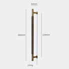 Antique Brass Furniture Handles – Bronze Plated Cabinet Pulls and Wardrobe Bar Knobs 260mm Handles