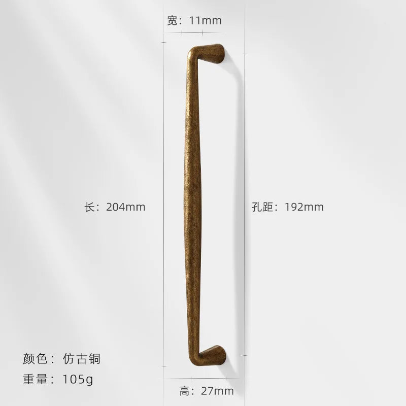 Antique Bronze Wardrobe Door Handles – Zinc Alloy Cabinet Pulls and Drawer Knobs 5036-192mm Handles