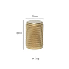 Gold Knurled Brass Kitchen Cabinet Handles – T-Bar Drawer Pulls and Copper Knobs (14mm Diameter) 20mm knob / 1 piece