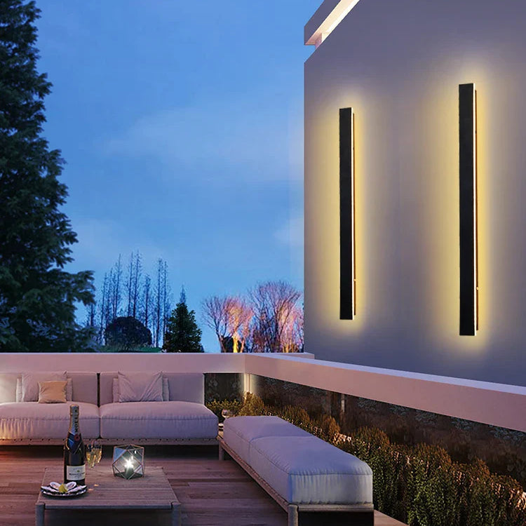 Waterproof Led Outdoor Wall Lamp - Long Strip Design Ip65 Garden Light With Exquisite Acrylic