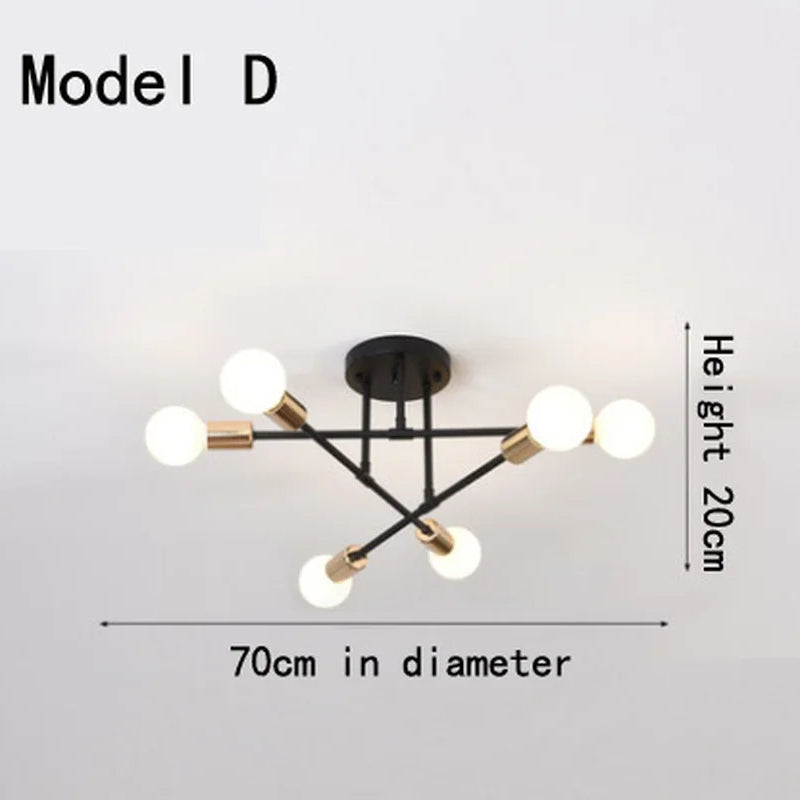 Eva’s Brushed Antique Gold Ceiling Light