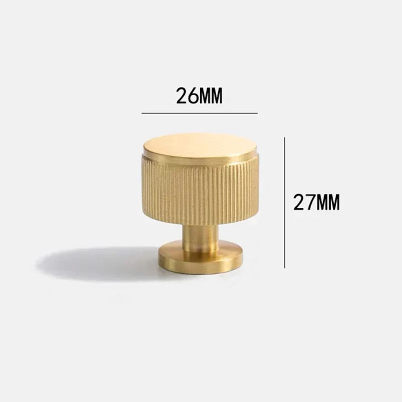 Brass Cabinet Knobs and Knurled T-Bar Handles – Modern Drawer and Furniture Hardware 9015-1-026 Knob