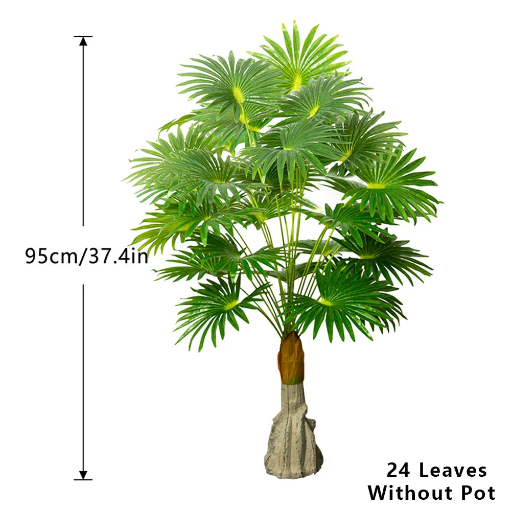 Dlight Decor Large Palm Tree 55 to 95cm Tropical Plant 95cm 24 Leaves-SD