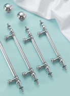 Chrome Brass Polished Gold Furniture Handle Modern Cabinet Pulls Wardrobe Cupboard Drawer Bar Knobs Chrome / 180x96mm