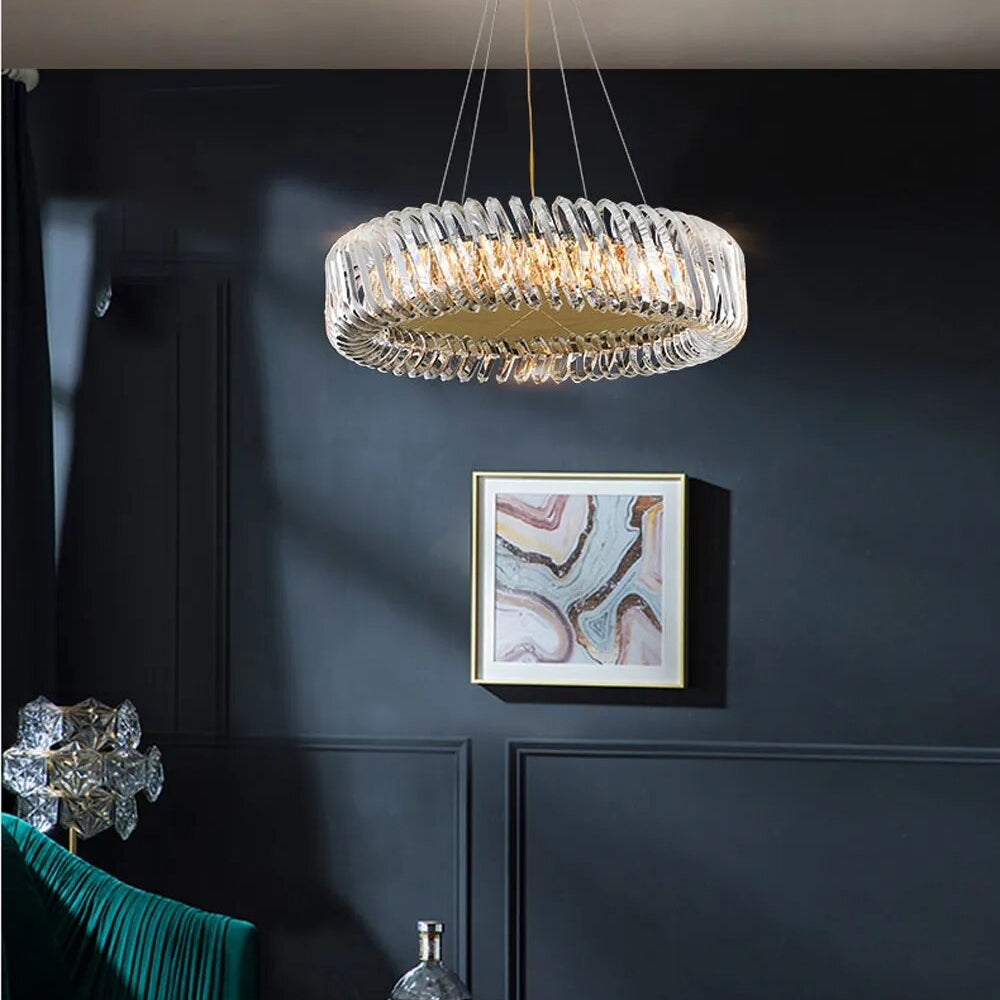 Olivia’s Art Deco Crystal Glass Led Chandelier Chandelier