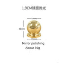 Solid Brass Ball Cabinet Knobs - Vintage Single-Hole Wardrobe and Drawer Handles Mirror polished 19mm Knobs
