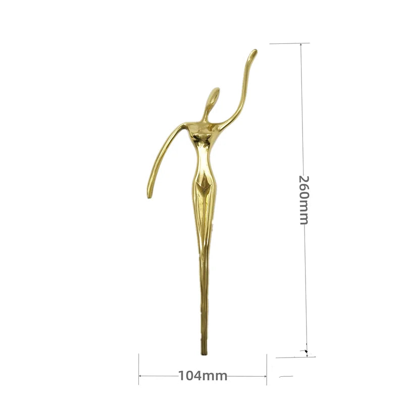 Ballet Brass Thinker Handle – Luxurious Solid Brass Pull for Cabinets Wardrobes and Drawers B(260x104x35mm) Handles