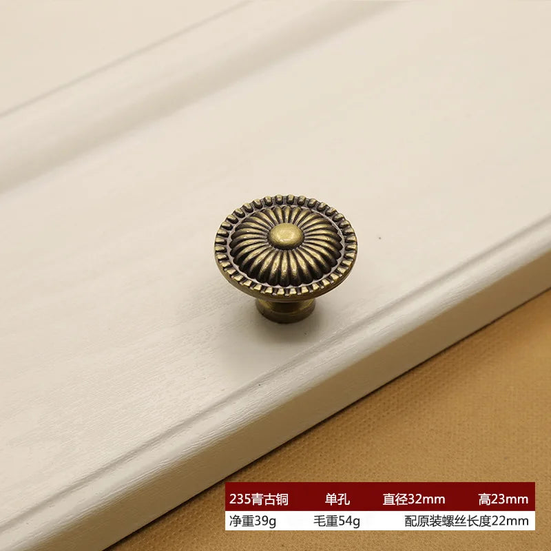 Retro Bronze Cabinet Handles - Antique Metal Kitchen Door Pulls and Wardrobe Knobs 128mm 235 Handles