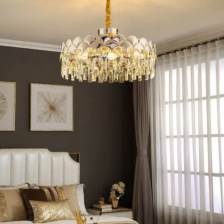 New Design Modern Luxury Golden Chandelier - Opulent Illumination For Bedrooms Halls And Dining