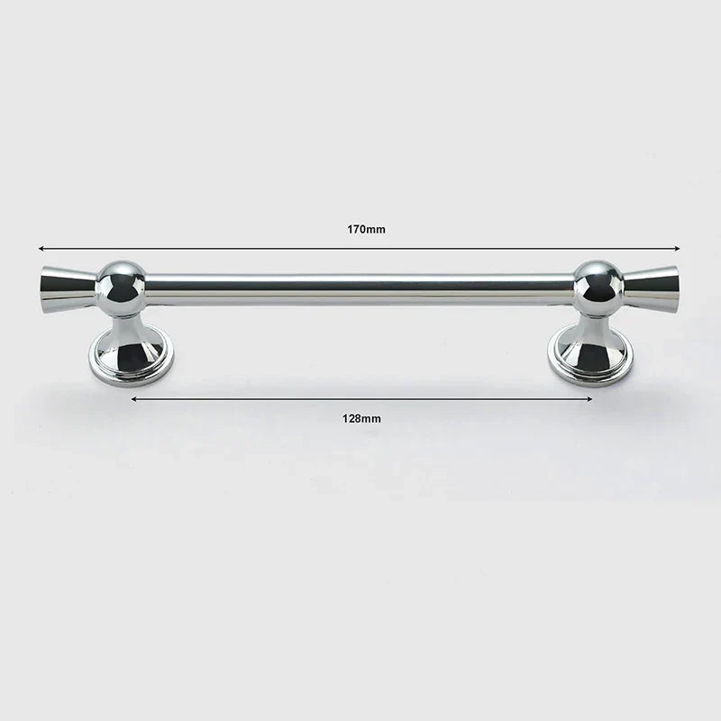 Polished Gold and Silver T-Bar Cabinet Handles – Modern Drawer and Wardrobe Pulls (55mm-220mm) TB2036-170PS Handles