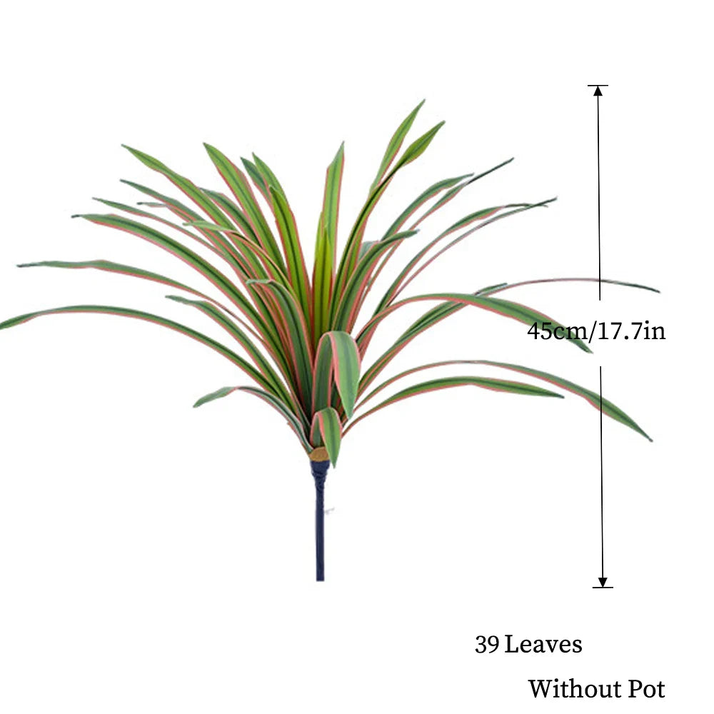 Dlight Decor Chlorophytum Grass Plant for Desktop and Indoor Styling 39Leaves-Red