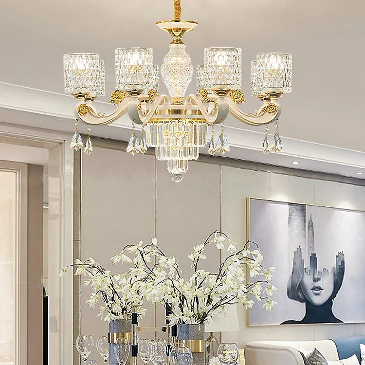 Elegant European Style Crystal Chandelier - A Light Luxury Atmosphere Fixture For Living Rooms