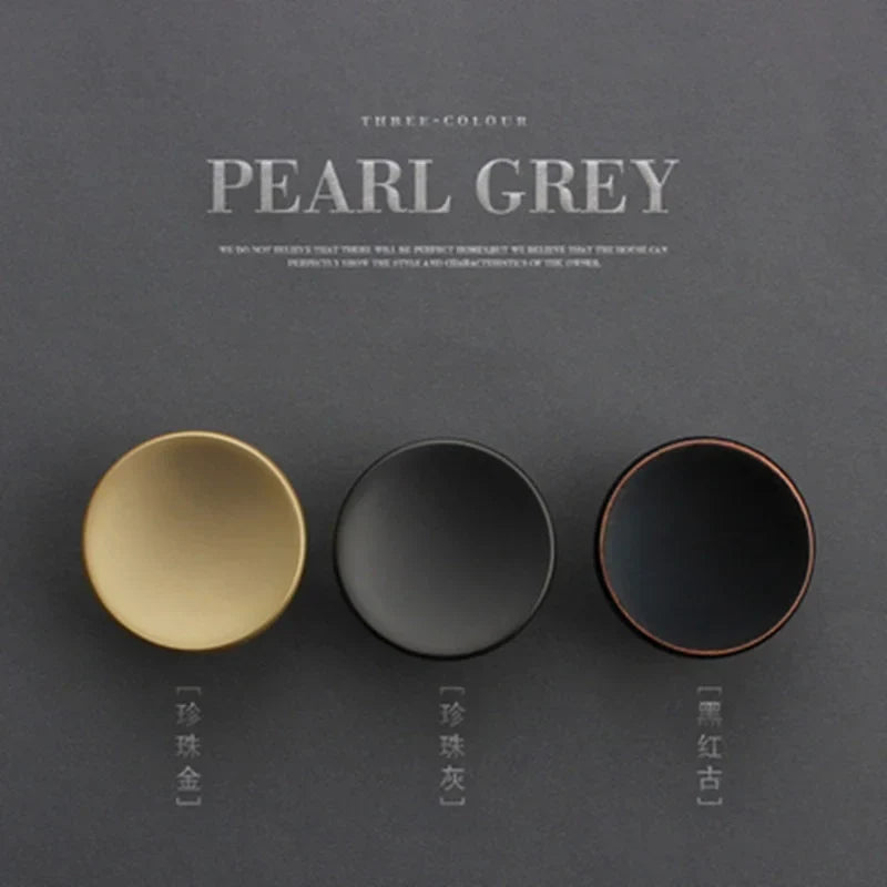 Modern Round Zinc Alloy Knob – Minimalist Drawer Pull for Wardrobes Closets and Kitchen Cabinets knob