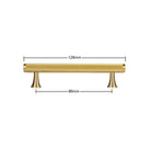 Gold Brass Handle with Plate – Knurled Cabinet Knobs and Modern Furniture Pulls TS-9009-G130 Handles