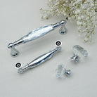 Luxury Gold Chrome Cabinet Handles – Modern Zinc Alloy and Crystal Glass Drawer Knobs for Wardrobes and Dressers Handles