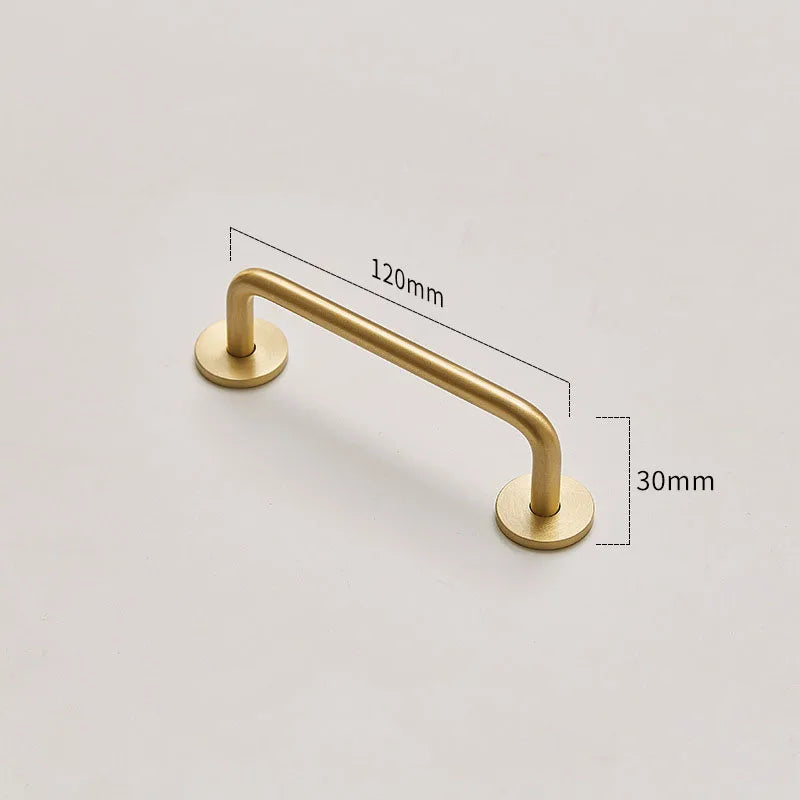 Modern Brass Furniture Bar Handles – Stylish Cabinet Pulls and Towel Bars (7mm Solid Brass) 2007-B120 Handles