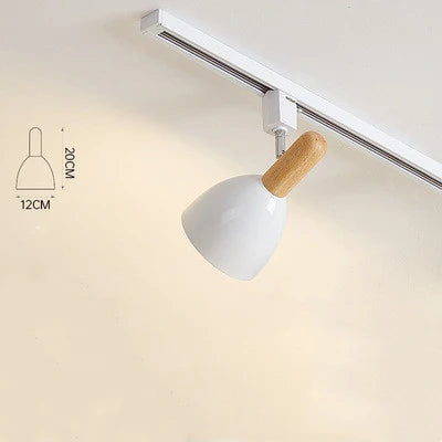 15W Modern Nordic Wooden LED Track Light - Ceiling Spotlight White / Warm White 3000K ceiling light