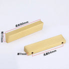 Brass Trapezoidal Cabinet Handles - High-End Golden Drawer Pulls for Wardrobes and Furniture Brass-64mm Handles