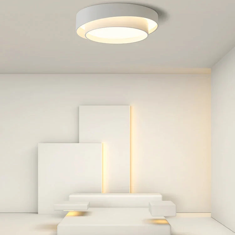 Round Ceiling Lamp - Modern Led Art Light Perfect For Studio Kitchen Bedroom Aisle Balcony And