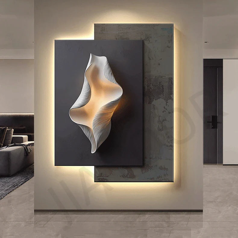 Dlight Decor Crystal Porcelain LED Wall Mural Light Wall Art