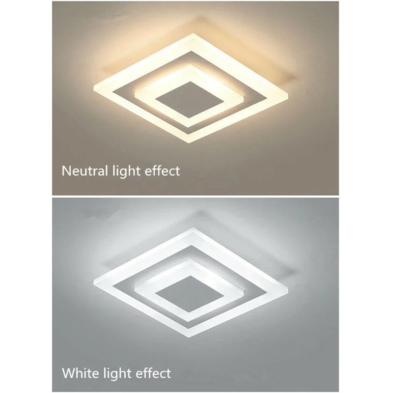 Elegant Led Acrylic Ceiling Light - Dimmable Lighting Fixture For Living Room Bedroom And More