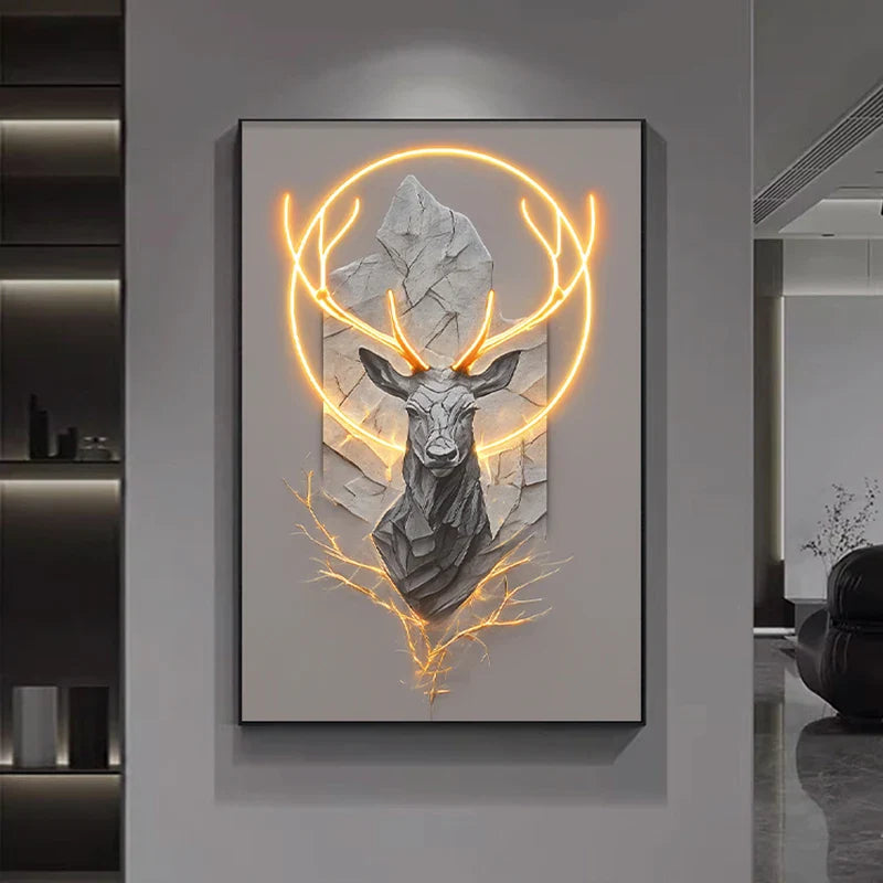 Dlight Decor Reindeer Wall Glow for Luxe Entry Spaces Wall Art