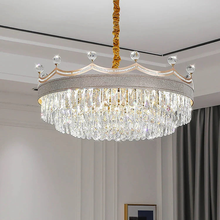 Living Room Chandelier - Light Luxury Crystal Elegance For Modern Dining And Bedroom Ambiance