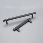 Black Knurled Brass Furniture Handles – Textured Drawer Knobs and Wardrobe Bar Pulls Handles