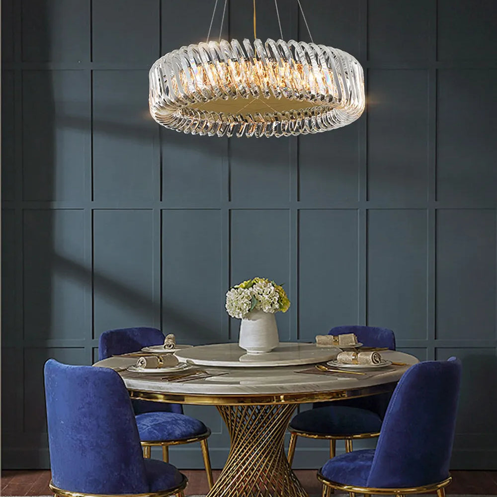 Olivia’s Art Deco Crystal Glass Led Chandelier Chandelier