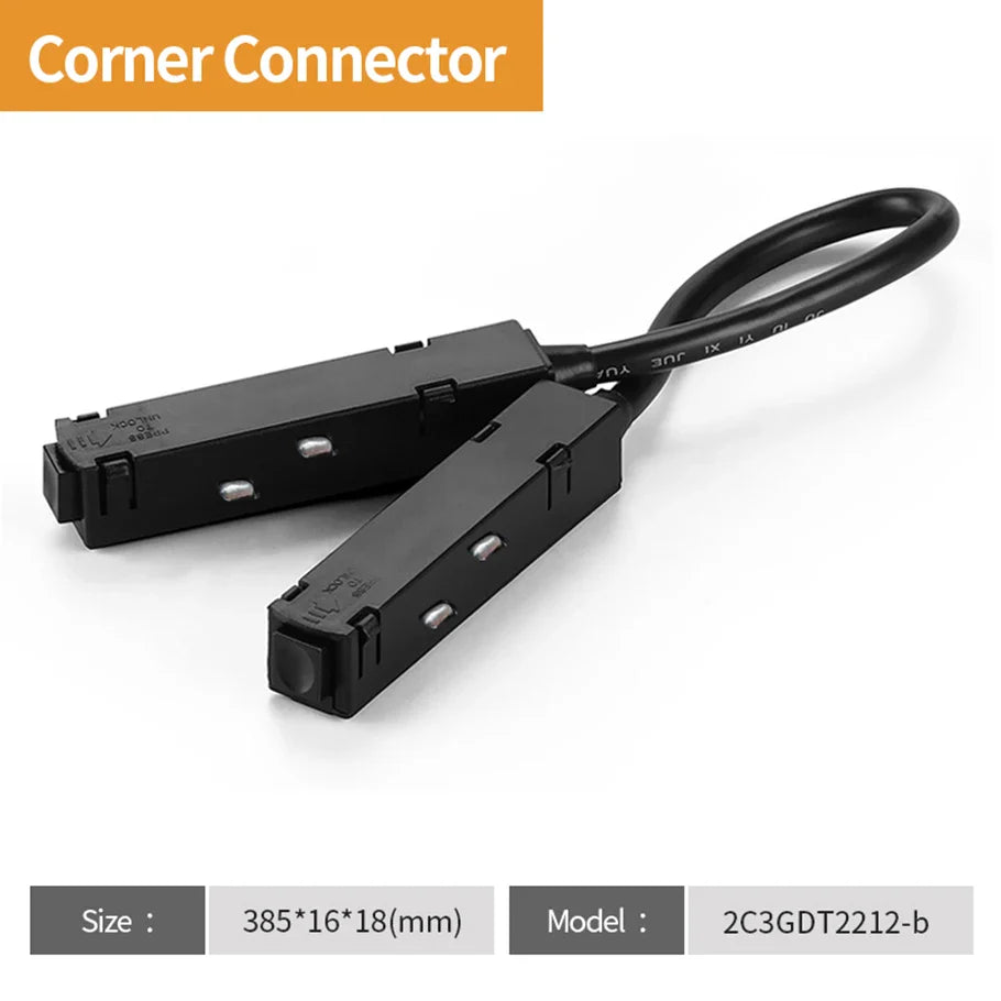 Tarck Only - 2m Magnetic Rail Linear Track Lighting Accessories - Ceiling Magnet Track Kits Corner Connector / CHINA